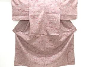 寺院風景模様織り出し西陣お召着物